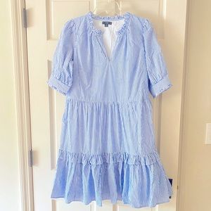 J Crew Blue and White Striped Dress